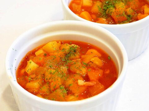 水煮＆缶詰＆鍋１つで簡単！ひよこ豆のトマトスープ